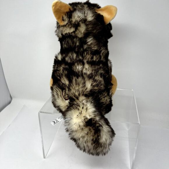 Petting Zoo Wolf Plush Stuffed Animal Gray Brown Realistic 11” Eco Friendly Soft - Picture 4 of 9